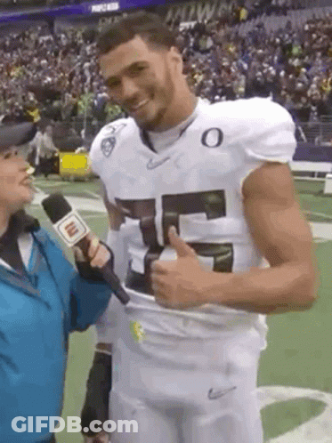 Football Player Giving Thumbs Up GIF