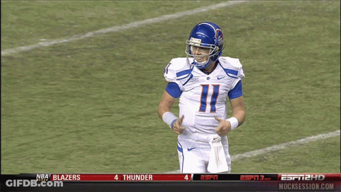 Football Player Giving Thumbs Up In College Game GIF