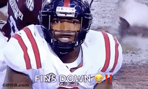 Football Player Helmet Jersey Fin 'S Down GIF