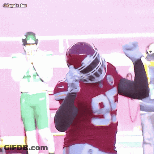 Football Player Helmet Number 93 GIF