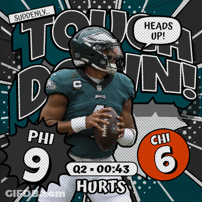 Football Player Holding Ball Saying Heads Up GIF