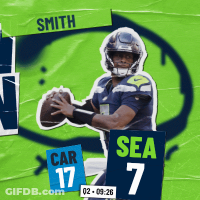 Football Player Holding Ball With Score 6-0 GIF