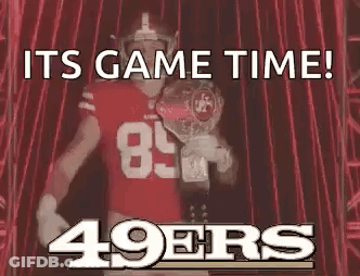 Football Player Holding Championship Trophy GIF