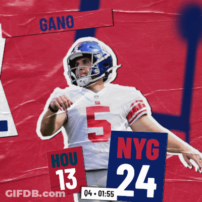 Football Player Holding Nyg 24 Sign GIF