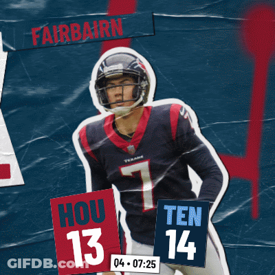 Football Player Holding Sign Hou 13 Ten 14 GIF