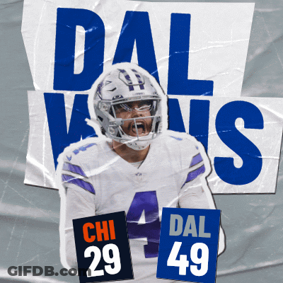 Football Player Holding Sign Saying Dal 49 GIF