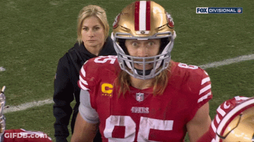 Football Player In 49Ers Jersey On Field GIF