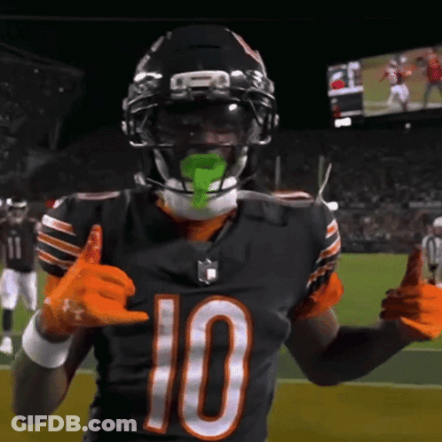 Football Player In Black Jersey Number 10 GIF