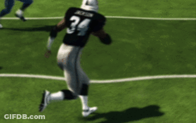 Football Player In Black Jersey Number 3 GIF