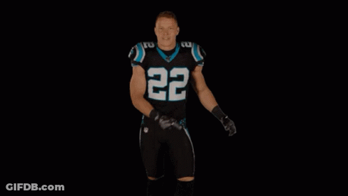 Football Player In Black Uniform Number 22 Dancing GIF
