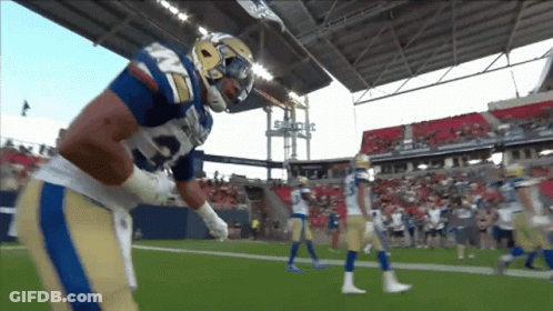 Football Player In Blue And White Number 20 GIF