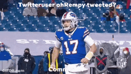Football Player In Blue Jersey 17 Running GIF