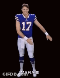 Football Player In Blue Jersey And White Pants Dancing GIF