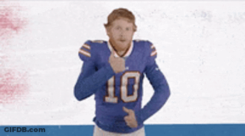 Football Player In Blue Jersey Number 10 GIF