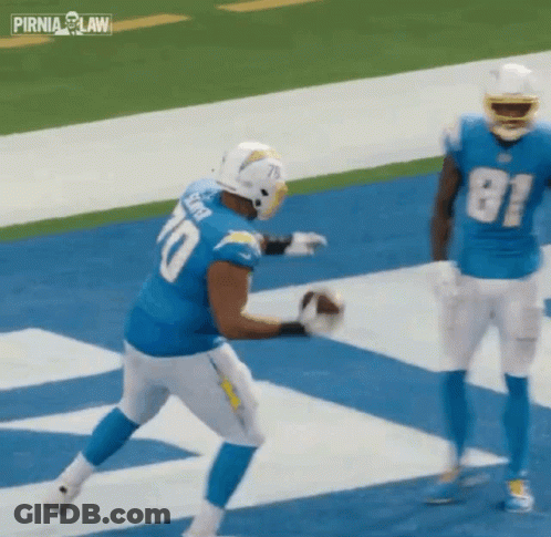 Football Player In Blue Jersey Number 10 GIF