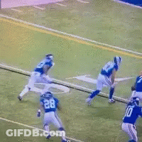 Football Player In Blue Jersey Number 13 GIF