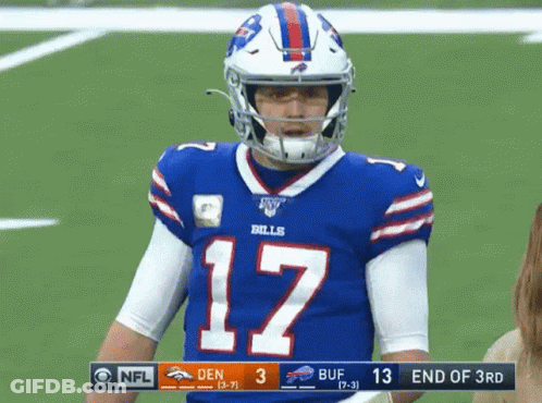 Football Player In Blue Jersey Number 17 GIF