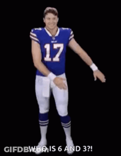 Football Player In Blue Jersey Number 17 GIF
