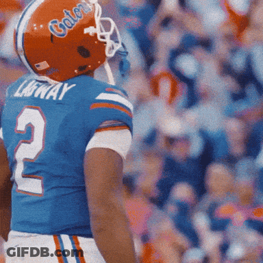 Football Player In Blue Jersey Number 2 GIF