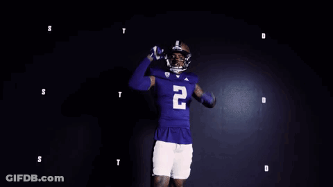 Football Player In Blue Jersey Number 20 GIF