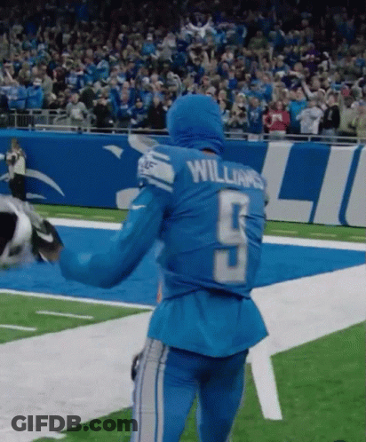 Football Player In Blue Jersey Number 5 GIF
