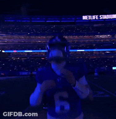 Football Player In Blue Jersey Number 6 GIF