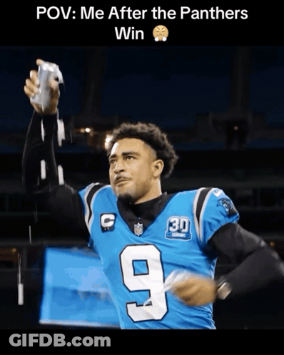 Football Player In Blue Jersey Number 9 GIF