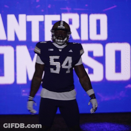 Football Player In Blue Jersey Number 9 GIF