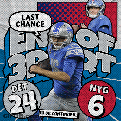 Football Player In Blue NYG 6 Jersey GIF