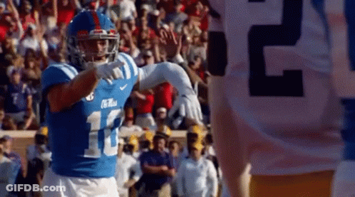 Football Player In Blue Uniform Number 11 GIF