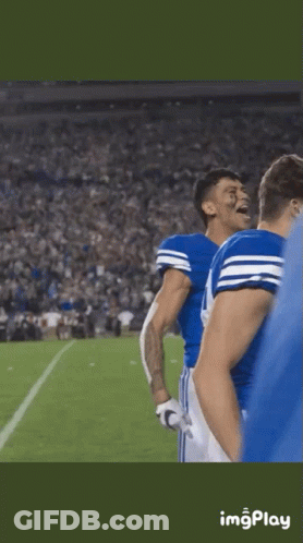 Football Player In Blue Uniform Number 24 GIF