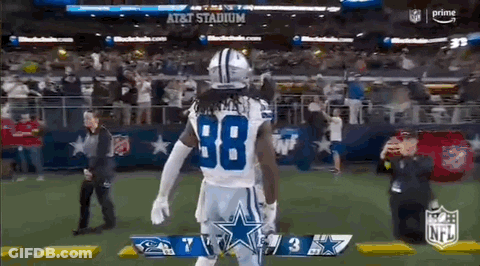 Football Player In Cowboys Uniform On Field GIF