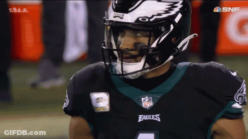 Football Player In Eagles Jersey GIF