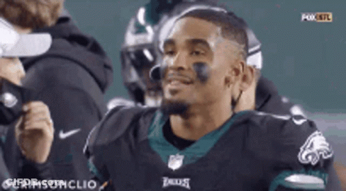 Football Player In Eagles Jersey GIF