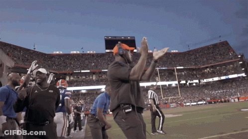 Football Player In Gators Jersey On Field GIF