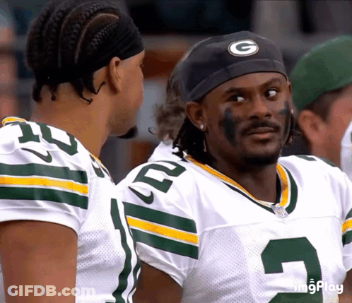 Football Player In Green Bay Packers Hat GIF