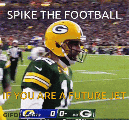 Football Player In Green Bay Packers Helmet GIF