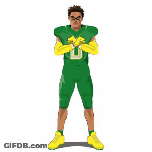 Football Player In Green Jersey Number 0 GIF