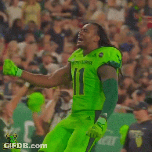 Football Player In Green Jersey Number 1 GIF