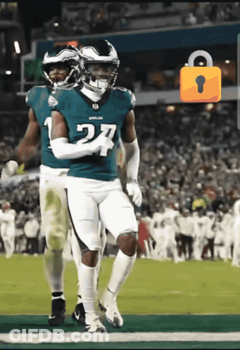 Football Player In Green Jersey Number 24 GIF