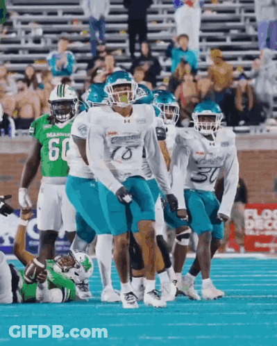 Football Player In Green Jersey Number 60 GIF