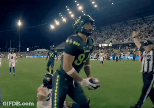 Football Player In Green Uniform Number 8 GIF