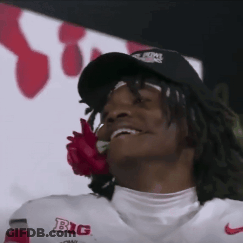 Football Player In Hat And Big Jersey GIF