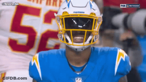 Football Player In Helmet And Goggles GIF
