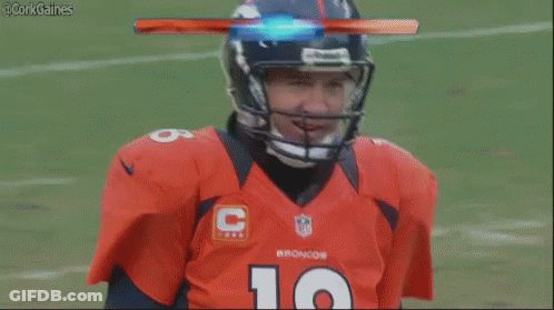 Football Player In Helmet And Jersey Number 10 GIF
