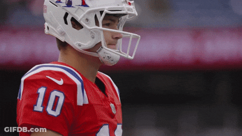 Football Player In Helmet And Jersey Number 10 GIF