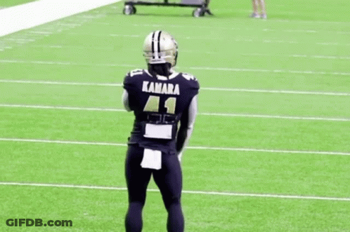 Football Player In Helmet And Jersey Number 41 GIF