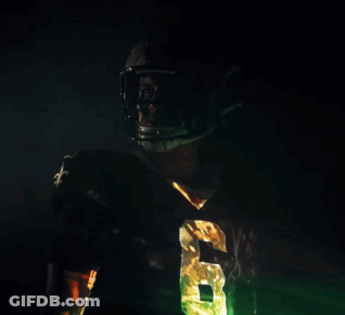 Football Player In Helmet And Jersey Number 6 GIF