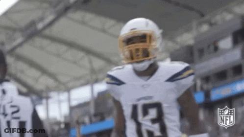 Football Player In Helmet And Number 19 Jersey In Stadium GIF