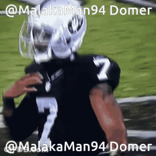 Football Player In Helmet And Number 7 Jersey GIF